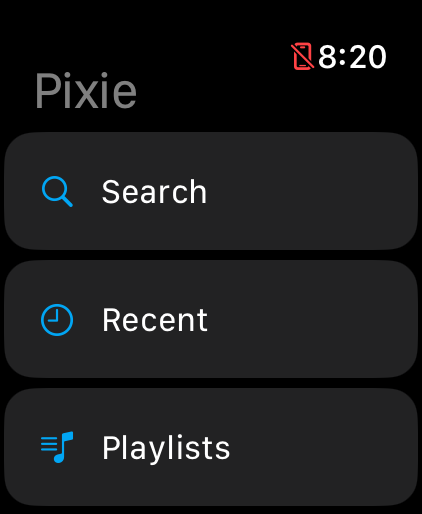 Pixie library list view
